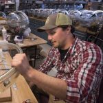 Daniel Kot working in the OBS Lab refurbishing OBSs